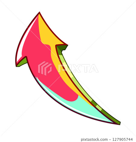 spray graffiti arrow cartoon vector illustration 127905744