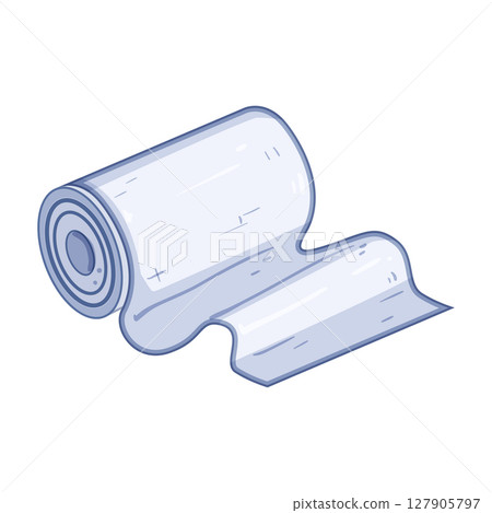 cotton gauze roll cartoon vector illustration 127905797