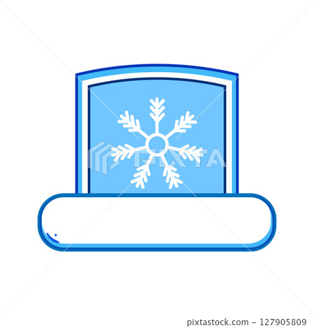 storage frozen label cartoon vector illustration 127905809