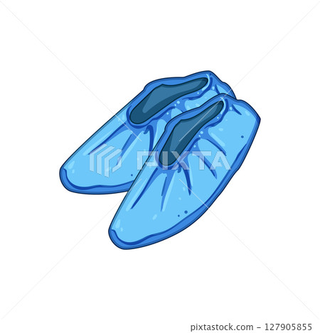 elastic disposable shoe covers cartoon vector illustration elastic disposable shoe covers cartoon vector illustration 127905855