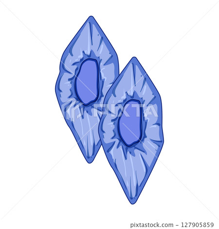 nonslip disposable shoe covers cartoon vector illustration 127905859