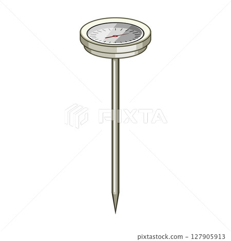 aeration compost thermometer cartoon vector illustration 127905913
