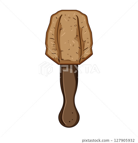 natural coconut fiber dish scrubber cartoon vector illustration 127905932