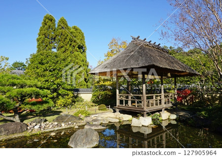 Kokoen Garden with its beautiful autumn leaves and Tsukiyama Pond Garden Kokoen Garden with its beautiful autumn leaves and Tsukiyama Pond Garden 127905964