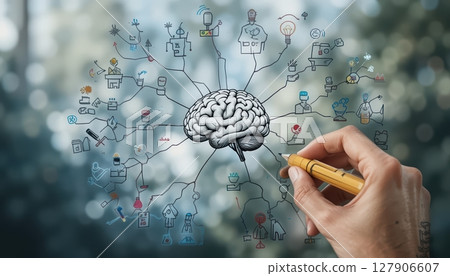 Mind Mapping Creativity Visualizing Ideas and Brainstorming Connections Mind Mapping Creativity Visualizing Ideas and Brainstorming Connections 127906607