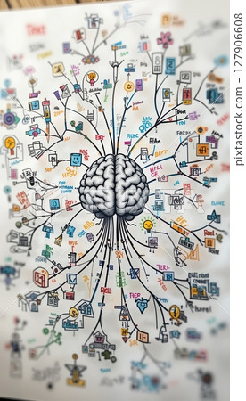 Brain Activity Visualization Exploring Thoughts and Connections Brain Activity Visualization Exploring Thoughts and Connections 127906608