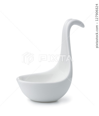 Empty ceramic sauce bowl with handle Empty ceramic sauce bowl with handle 127906824