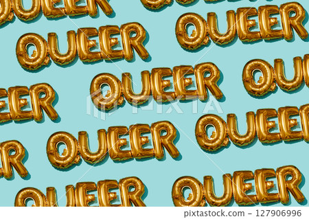 word queer repeated forming a pattern 127906996