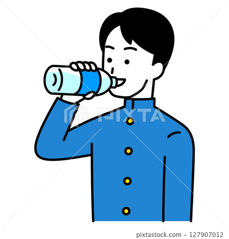 Male student hydrating 127907012