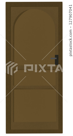 wooden door isolated on white background wooden door isolated on white background 127907041