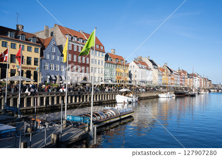 Colorful streetscape of Nyhavn, Copenhagen, Denmark Colorful streetscape of Nyhavn, Copenhagen, Denmark 127907280