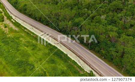 road, forest, path 127907374