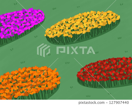 seamless pattern made of garden  127907440