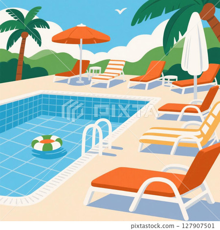 度假酒店池畔泳池 度假酒店池畔泳池 127907501