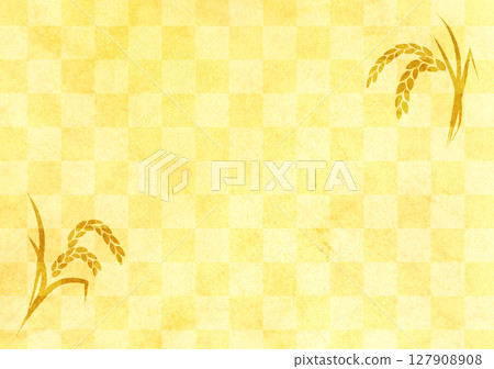 Autumn rice Japanese style background Autumn rice Japanese style background 127908908