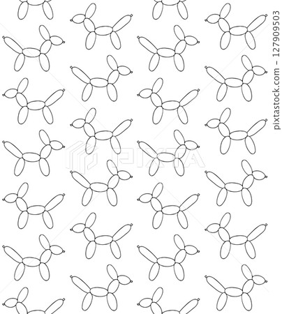 Vector seamless pattern of air balloon dog Vector seamless pattern of air balloon dog 127909503
