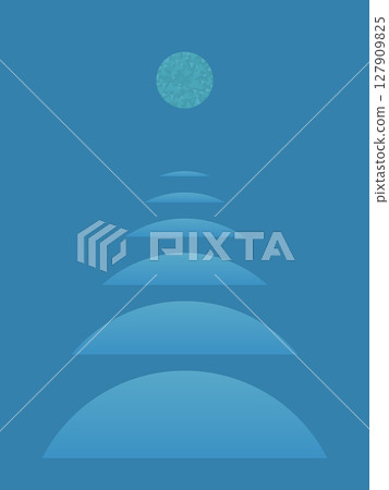 "The Moon and the Sea" Abstract Art 127909825