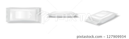 Blank Packaging for Wipes Set Blank Packaging for Wipes Set 127909934