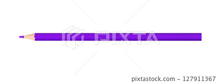 purple, violet colored pencil isolated on white background 127911367