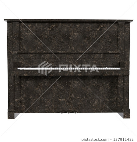 Marble piano design isolated on white 127911452