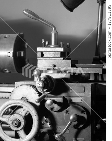 old lathe, for metal working old lathe, for metal working 127911895