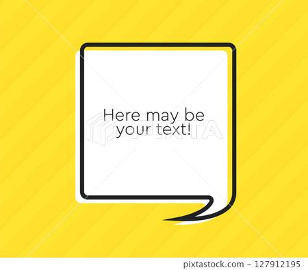 Speech bubble. Space for quote text, frame message 127912195