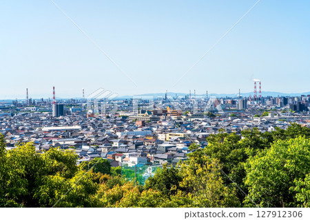 從樽坂公園和宇都山綠色展望台眺望四日市市 127912306