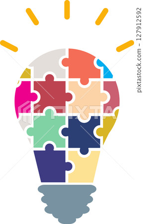 燈泡拼圖 燈泡拼圖 127912592
