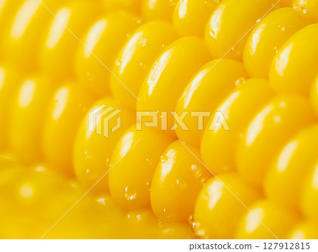 Fresh corn close-up (with salt) Photo Fresh corn close-up (with salt) Photo 127912815