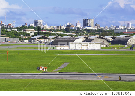 Kadena Air Base of the U.S. military in Okinawa 127913042