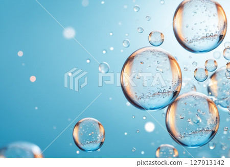 water bubbles background light blue 127913142