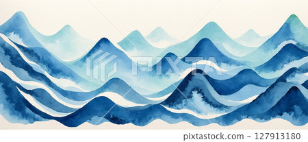 blue wave mountains 127913180