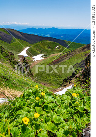 Climbing Mount Akita in early summer 127913325