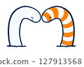 two garden eels 127913568
