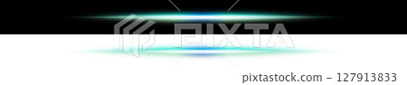 Cyan light beam, upper half black background, lower half transparent Cyan light beam, upper half black background, lower half transparent 127913833