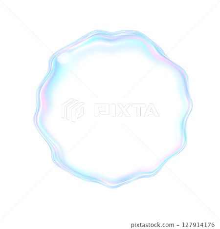 漣漪彩虹肥皂泡圓環背景透明 127914176
