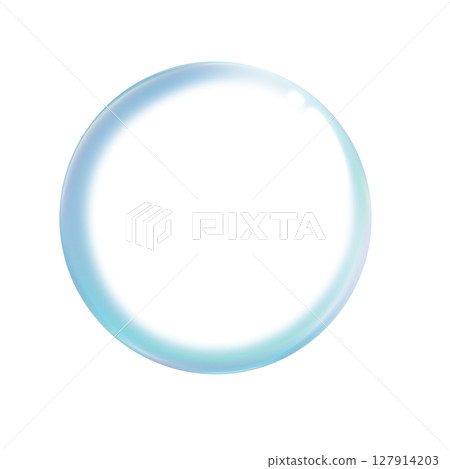 Simple transparent soap bubble ring Transparent background Simple transparent soap bubble ring Transparent background 127914203