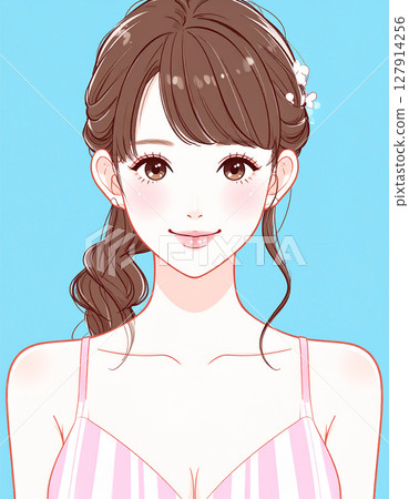 Asian beauty (young woman in bikini) Asian beauty (young woman in bikini) 127914256