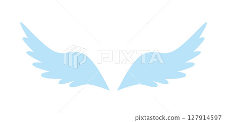 Feather simple silhouette light blue vector 127914597