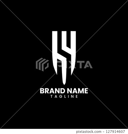initial HY logo design vector 127914607