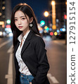 轉過身的女商人 127915154
