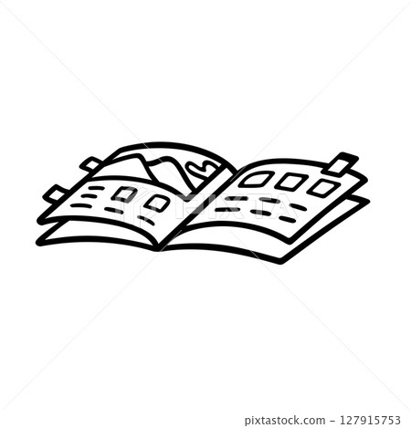 Simple magazine illustration material Simple magazine illustration material 127915753