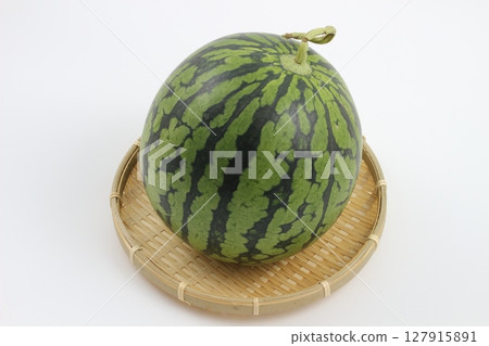 Watermelon on a white background, simple and beautiful 127915891