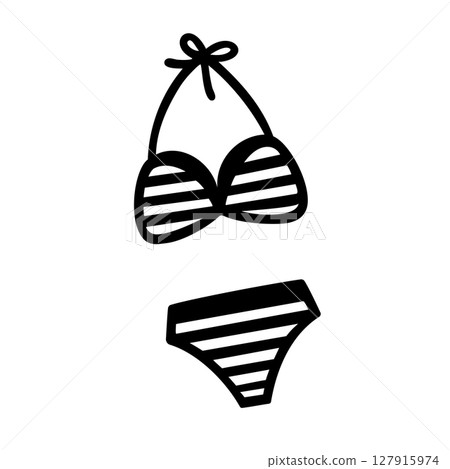 簡單的泳衣插圖素材 127915974