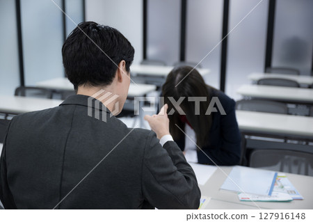 Poor student gets scolded for not getting good grades Poor student gets scolded for not getting good grades 127916148