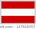 Austrian flag stamp - with border 127916357