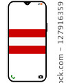 Austrian flag on smartphone portrait screen 127916359