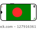 Bangladesh flag on smartphone screen 127916361
