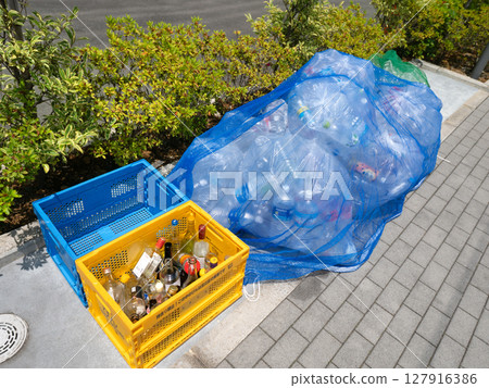 Collection point for recyclable waste 127916386