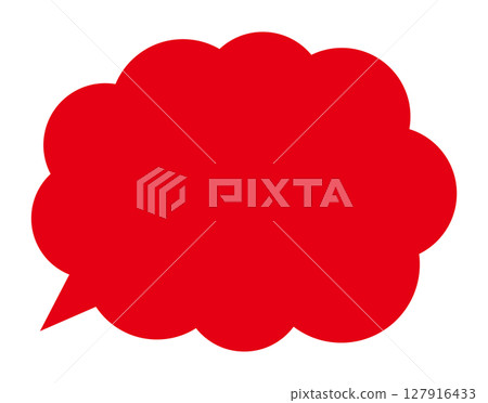 語音泡棉紅色蓬鬆向量單 語音泡棉紅色蓬鬆向量單 127916433